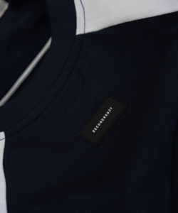 Second Regot BOUNDARY PANEL TEE DARK BLUE